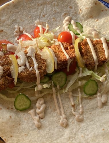 wrap met falafel en salade