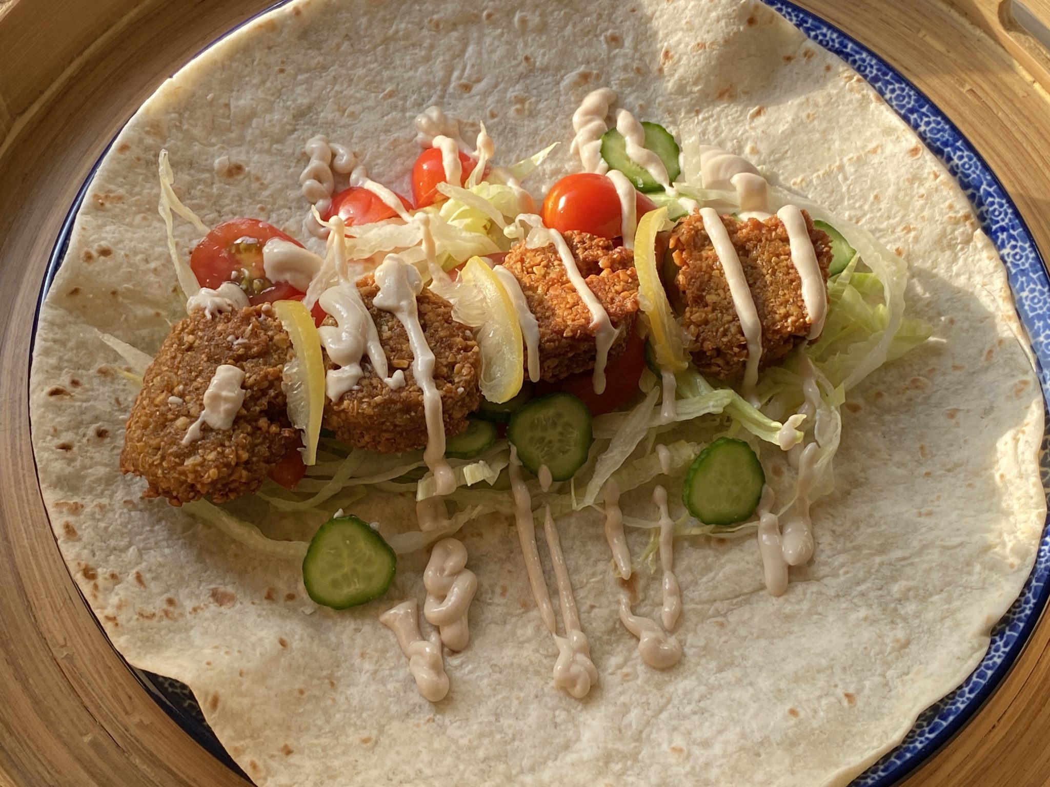 wrap met falafel en salade