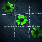 Boter kaas en eieren met groen plantje