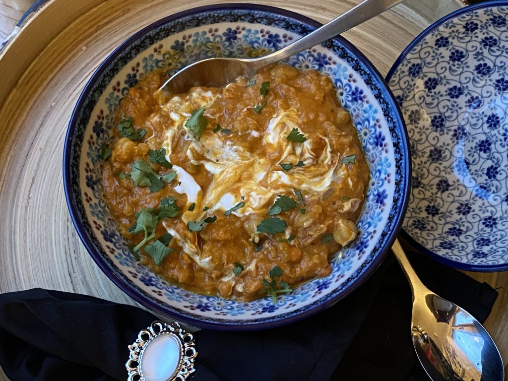 Curry met kikkererwten en linzen