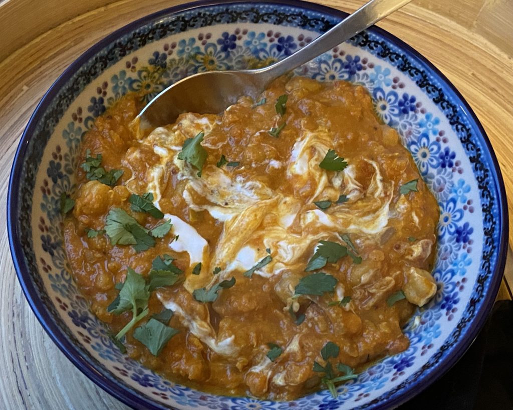 Curry met kikkererwten en linzen