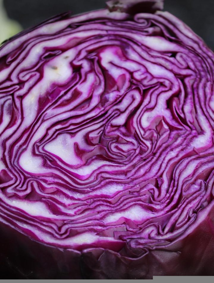 Doorgesneden rodekool