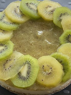 Limoentaart met kiwi