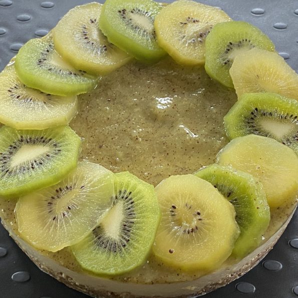 Limoentaart met kiwi