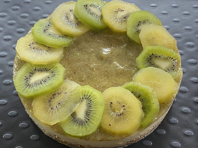Limoentaart met kiwi