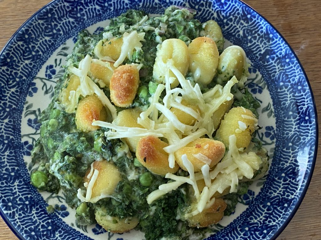 Gnocchi met spinazie en boursin