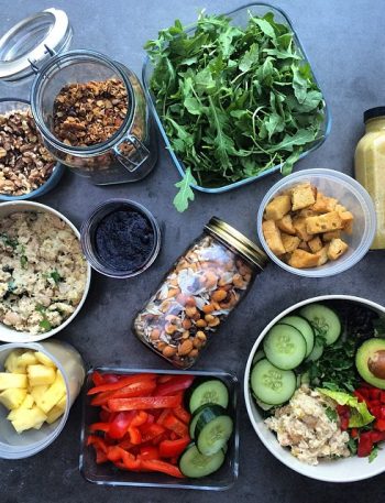 Ingrediënten in verschillende schaaltjes