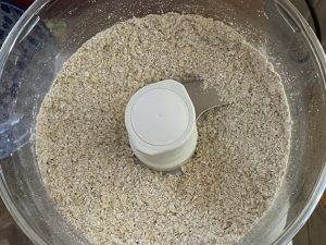 Havervlokken, vermalen in de keukenmachine