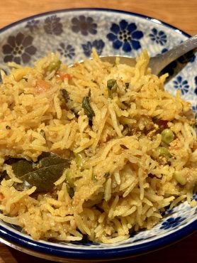 Schaaltje met biryani