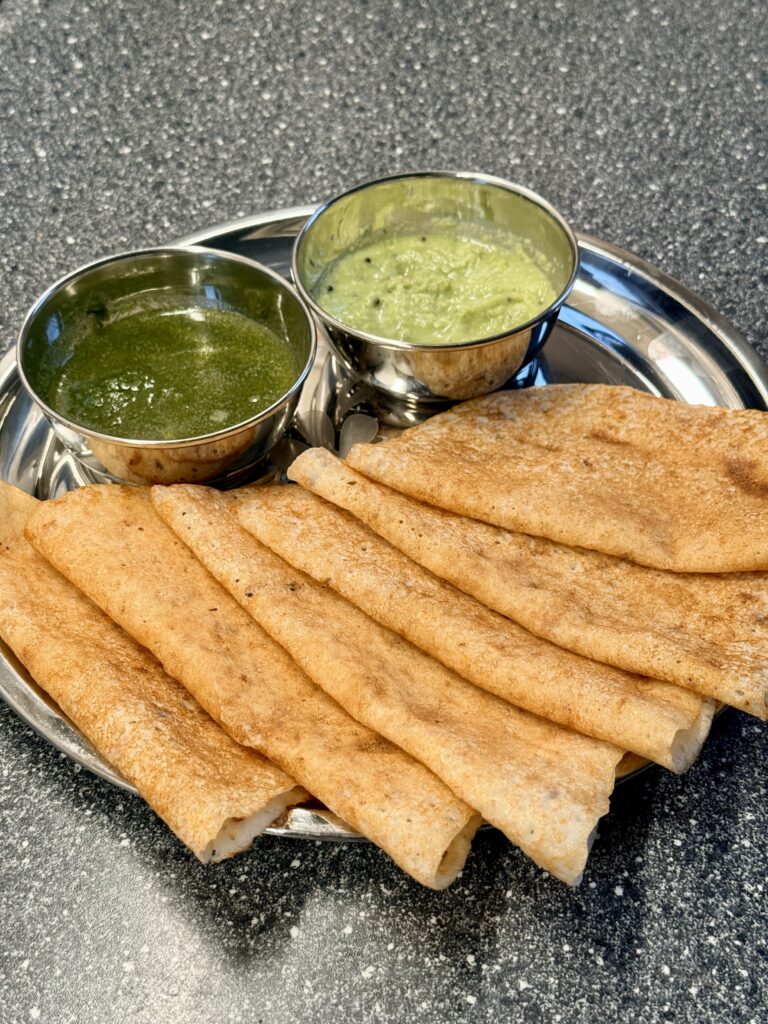 Zelfgemaakte dosa’s die eindelijk lukken